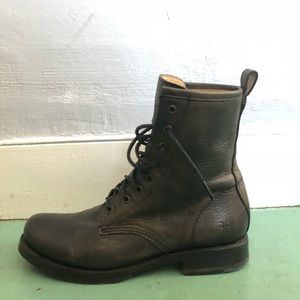Frye Veronica Leather Combat Boots